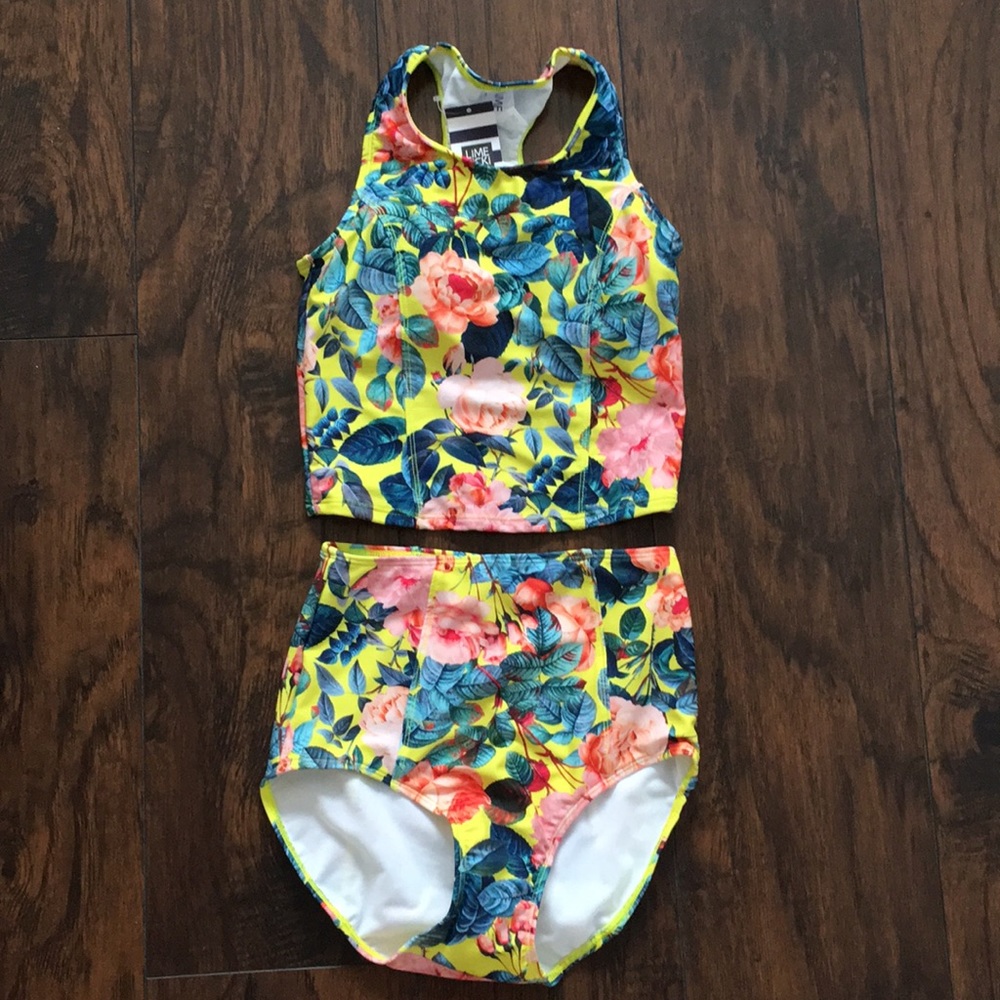 Lime Ricki high waisted swimsuit XS
